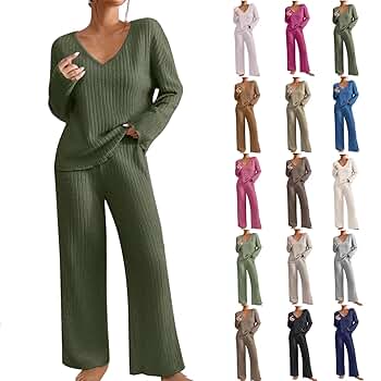 Amazon.com: 2 Piece Outfits for Women Long Sleeve Knit